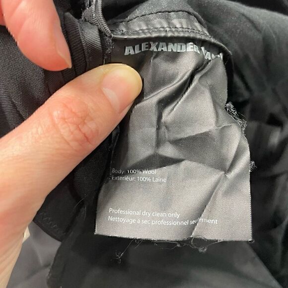 Alexander Wang Womens Size 4 Wool Trousers Dress Pants Black Career Office - Picture 6 of 12